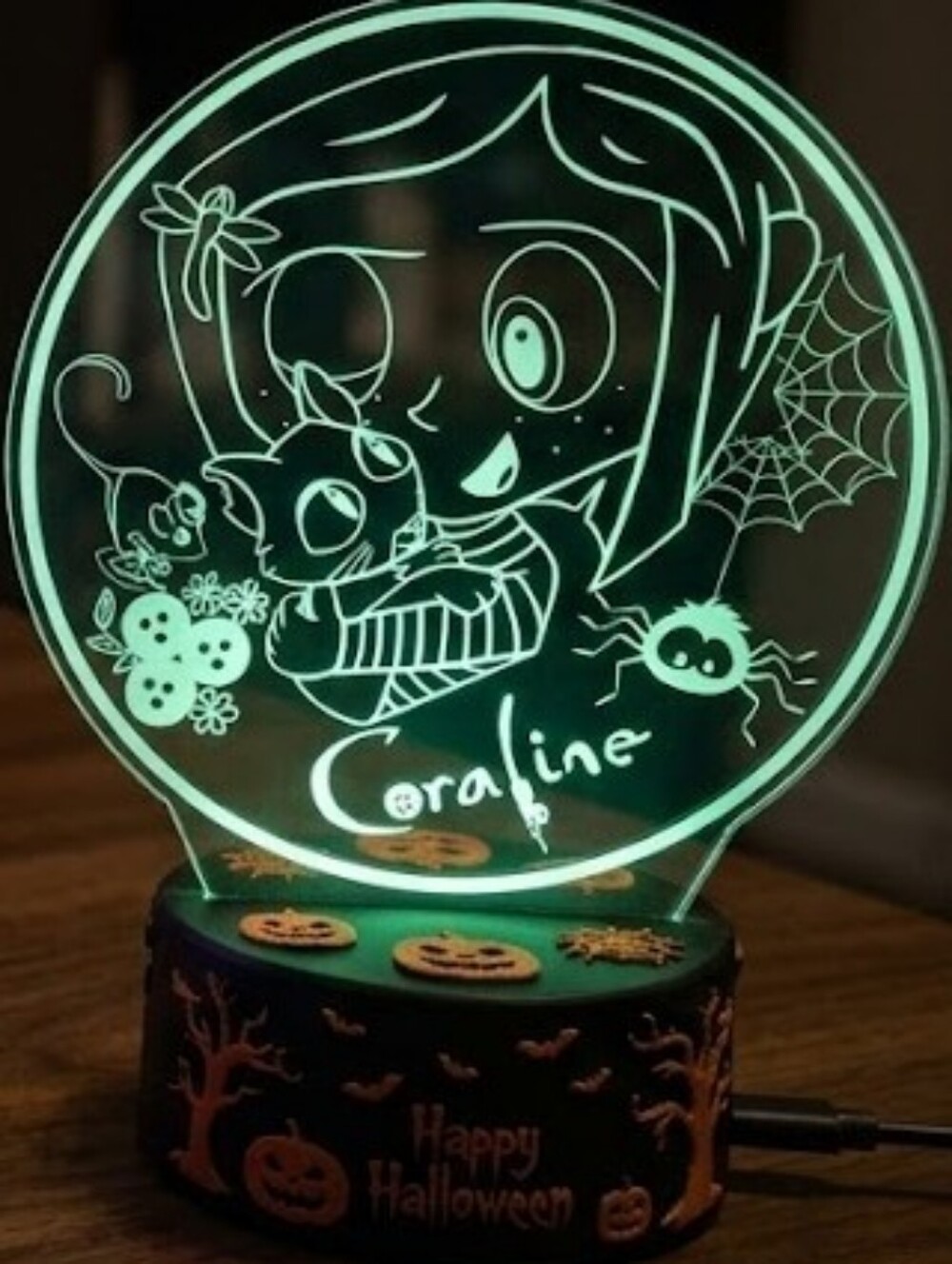 Coraline Halloween Spooky Christmas Lamp
